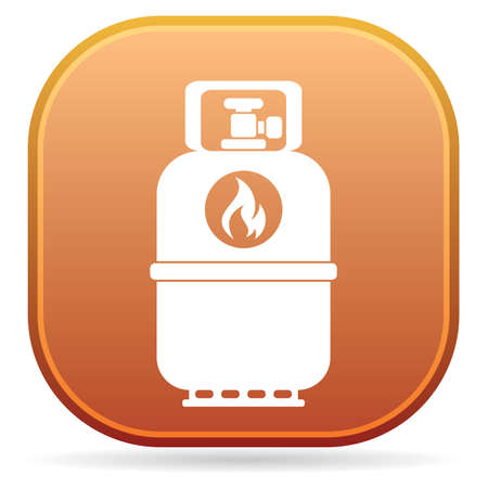 Camping gas bottle icon. Flat icon isolated. Vector illustrationのイラスト素材