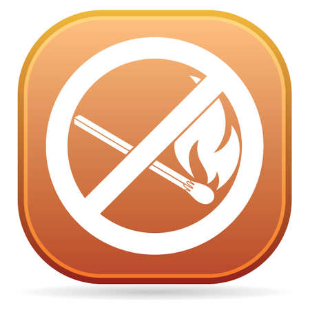 No Fire sign. Prohibition open flame symbol. Vector illustrationのイラスト素材