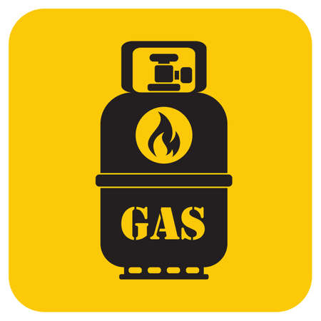 Camping gas bottle icon. Flat icon isolated. Vector illustrationのイラスト素材