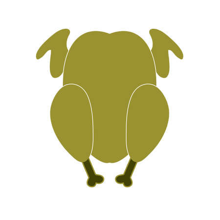 Grilled chicken icon. Vector illustrationのイラスト素材