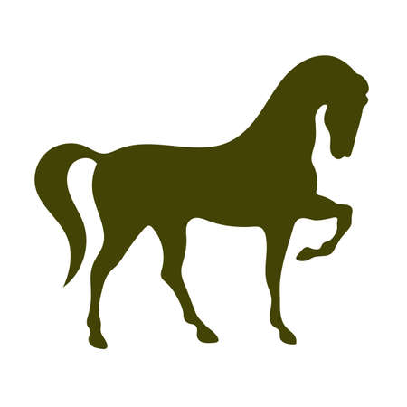 Horse silhouette icon, vector illustrationのイラスト素材