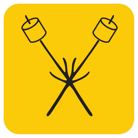 Zephyr on skewer icon. Vector illustrationのイラスト素材