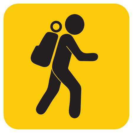 Hiking icon illustration isolated vector sign symbolのイラスト素材