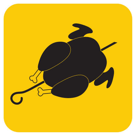 Grilled chicken icon. Vector illustrationのイラスト素材