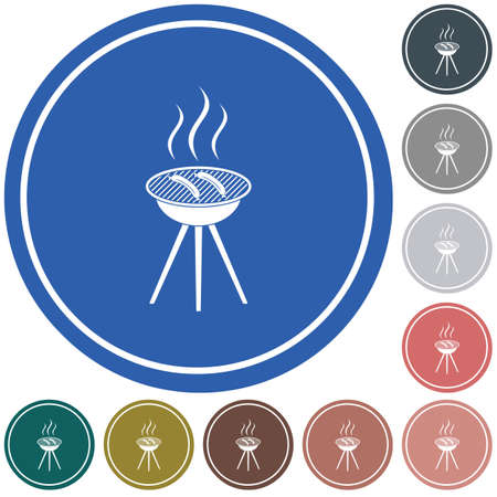 Barbecue sausage icon. Vector illustration.のイラスト素材