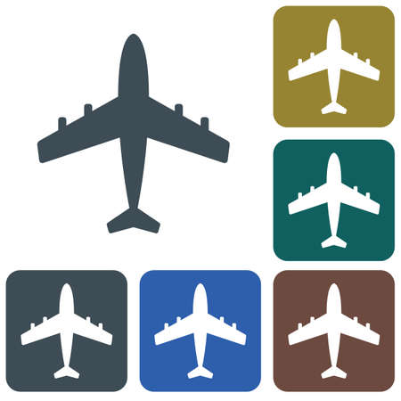 Pplane icon simple flat vector illustrationのイラスト素材
