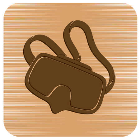 Diving mask icon isolated. Vector illustrationのイラスト素材