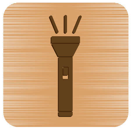 Flashlight icon. Portable torch vector isolated illustrationのイラスト素材