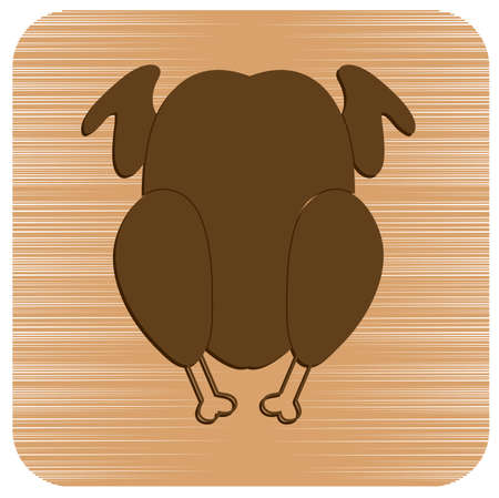 Grilled chicken icon. Vector illustrationのイラスト素材