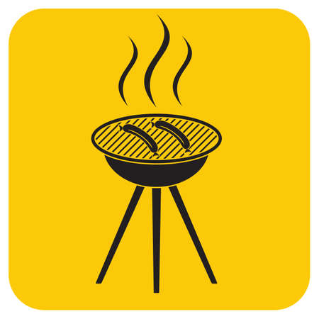 Barbecue sausage icon. Vector illustration.のイラスト素材