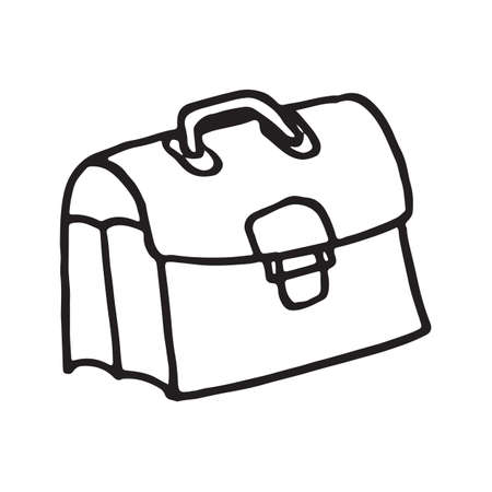 Hand drawn doodle brief case. Vector illustrationのイラスト素材