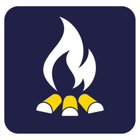 Campfire silhouette icon. Vector illustrationのイラスト素材
