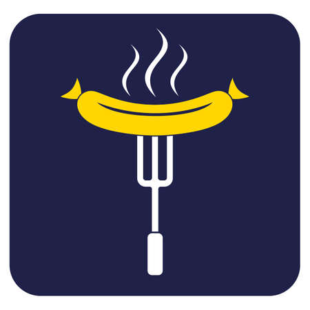 Barbecue sausage icon. Vector illustration.のイラスト素材