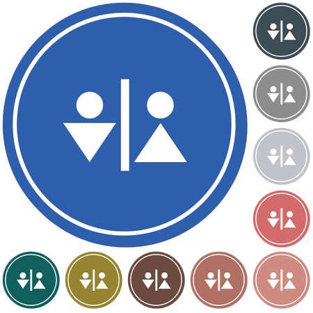 Man and Woman Toilet vector iconのイラスト素材