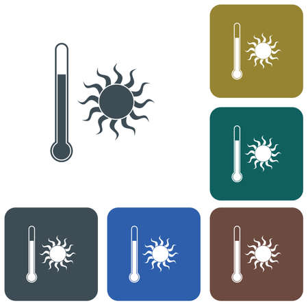 Tthermometer icon. Flat Vector illustrationのイラスト素材