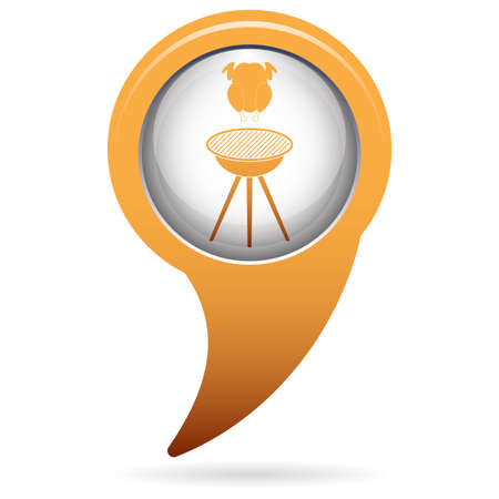 Grilled chicken icon. Vector illustrationのイラスト素材