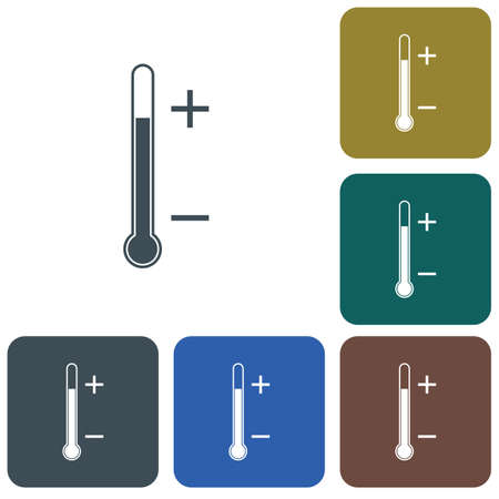 Tthermometer icon. Flat Vector illustrationのイラスト素材