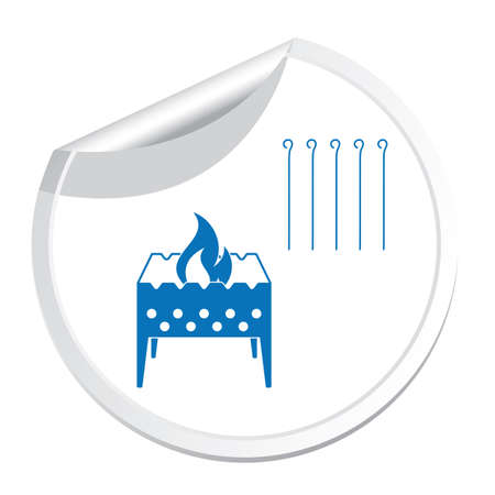 Camping Brazier icon. Vector illustrationのイラスト素材