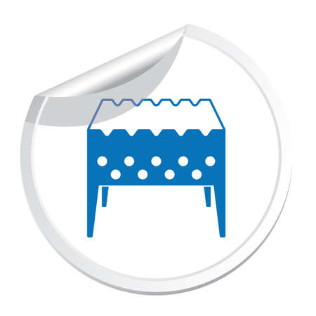 Camping Brazier icon. Vector illustrationのイラスト素材