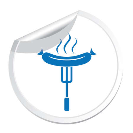 Barbecue sausage icon. Vector illustration.のイラスト素材