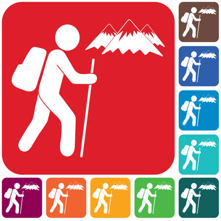 Hiking icon illustration isolated vector sign symbol

のイラスト素材