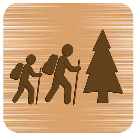 Hiking icon illustration isolated vector sign symbol

のイラスト素材