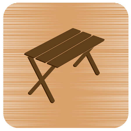 Camping table icon. Vector illustrationのイラスト素材