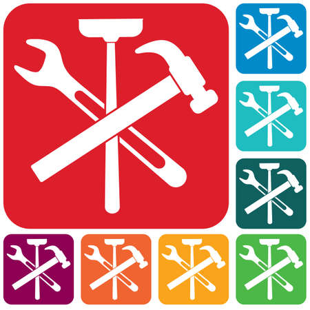 Plumbing work symbol icon. Vector illustrationのイラスト素材