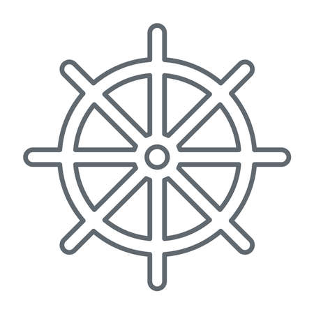Boat steering wheel vector iconのイラスト素材