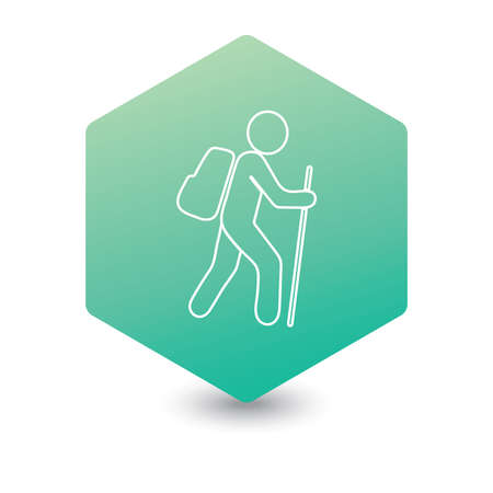 Hiking icon illustration isolated vector sign symboのイラスト素材