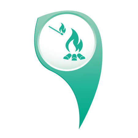 Campfire silhouette icon. Vector illustration

のイラスト素材