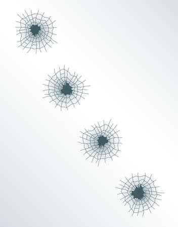 Dark hole in a wall or in the ground, ruined wall, vector illustrationのイラスト素材