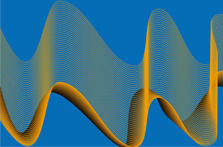 Abstract templates with curvy lines. Wavy blended simple backgroundのイラスト素材