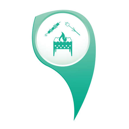 Brazier, zephyr and kebab icon. Vector illustration

のイラスト素材