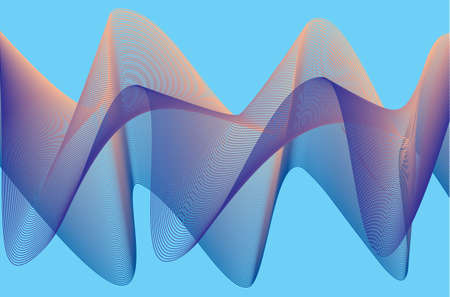Abstract templates with curvy lines. Wavy blended simple backgroundのイラスト素材