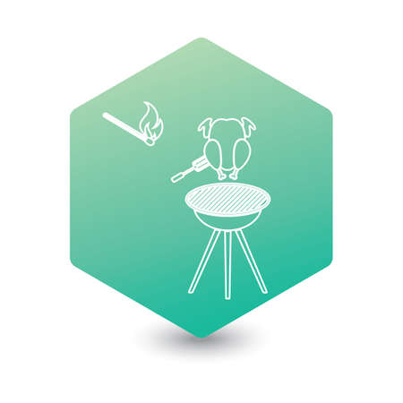 Grilled chicken icon. Vector illustration

のイラスト素材