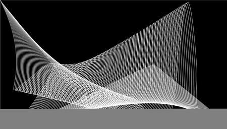 Abstract templates with curved lines. Wavy blended simple backgroundのイラスト素材
