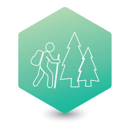 Hiking icon illustration isolated vector sign symbol

のイラスト素材