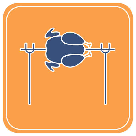 Grilled chicken icon. Vector illustration

のイラスト素材