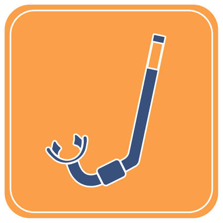 Diving Snorkel Icon. Tube for diving vector illustration isolated

のイラスト素材