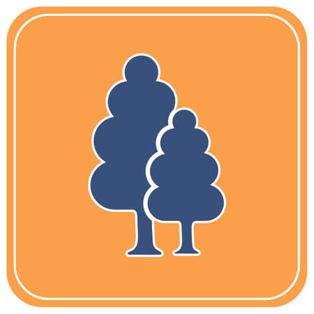 Deciduous forest icon. Vector illustrationのイラスト素材