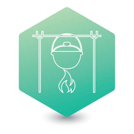 Fire and pot icon. Vector illustration.

のイラスト素材