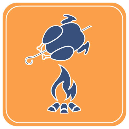 Grilled chicken icon. Vector illustration

のイラスト素材
