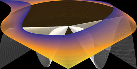 Abstract templates with curved lines. Wavy blended simple backgroundのイラスト素材