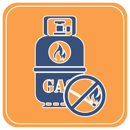 Camping gas bottle icon. Flat icon isolated. Vector illustration

のイラスト素材