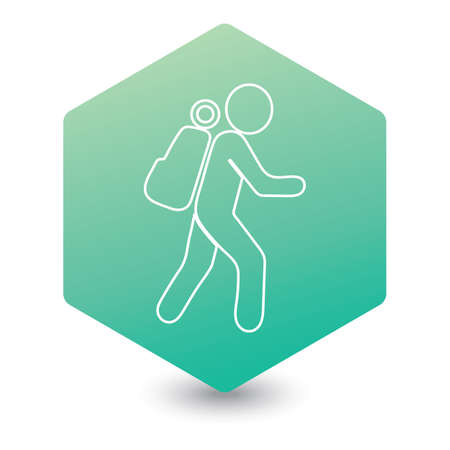 Hiking icon illustration isolated  sign symbolのイラスト素材