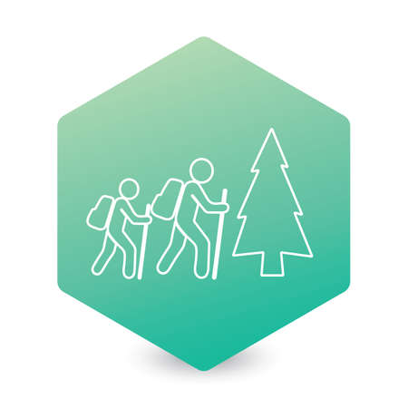 Hiking icon illustration isolated vector sign symbol

のイラスト素材