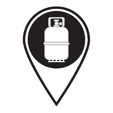 Camping gas bottle icon. Flat icon isolated. Vector illustrationのイラスト素材