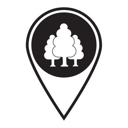 Deciduous forest icon. Vector illustrationのイラスト素材