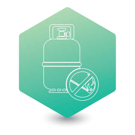 Camping gas bottle icon. Flat icon isolated. Vector illustration

のイラスト素材